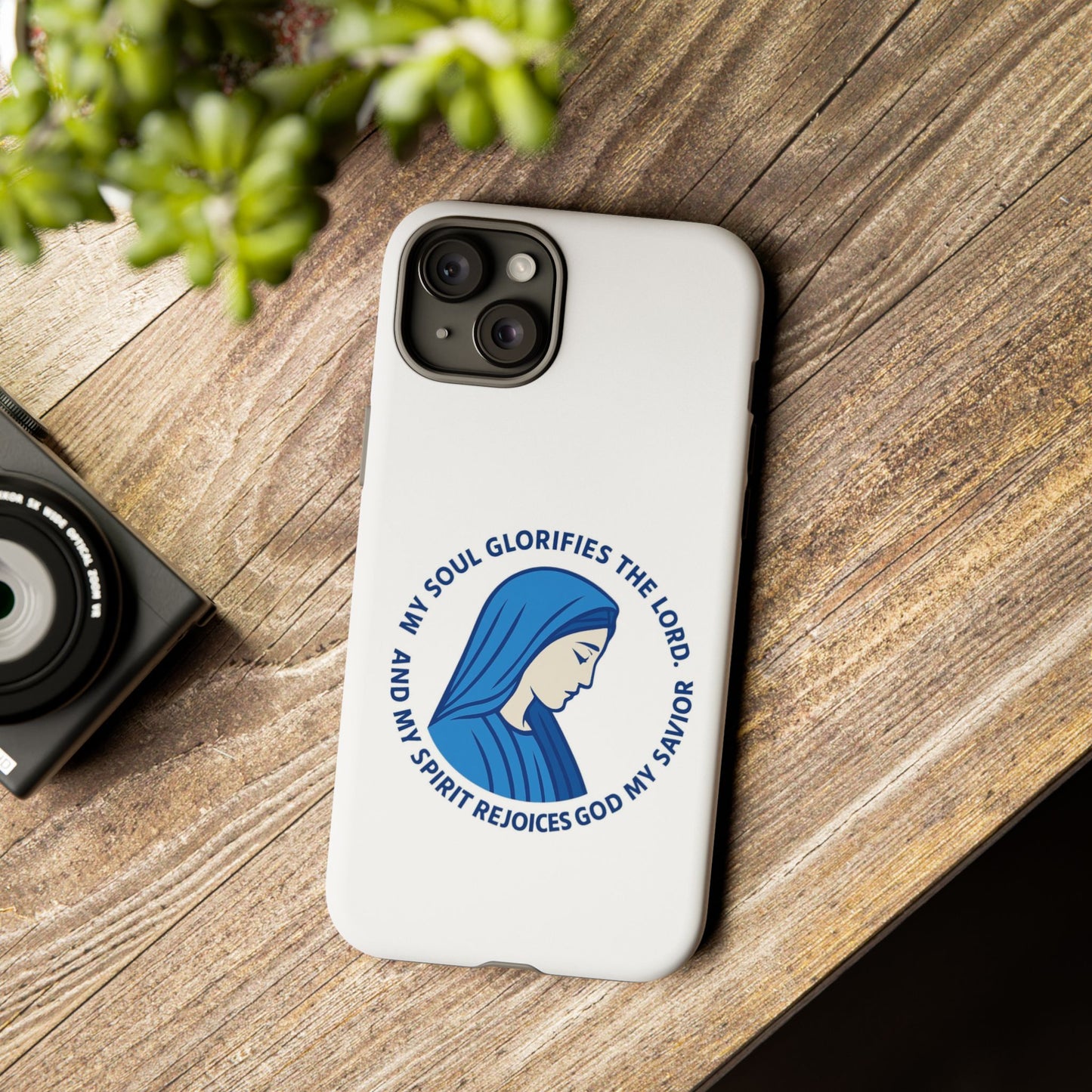 Virgin Mary Phone Case — “My Soul Glorifies the Lord” Christian iPhone Case