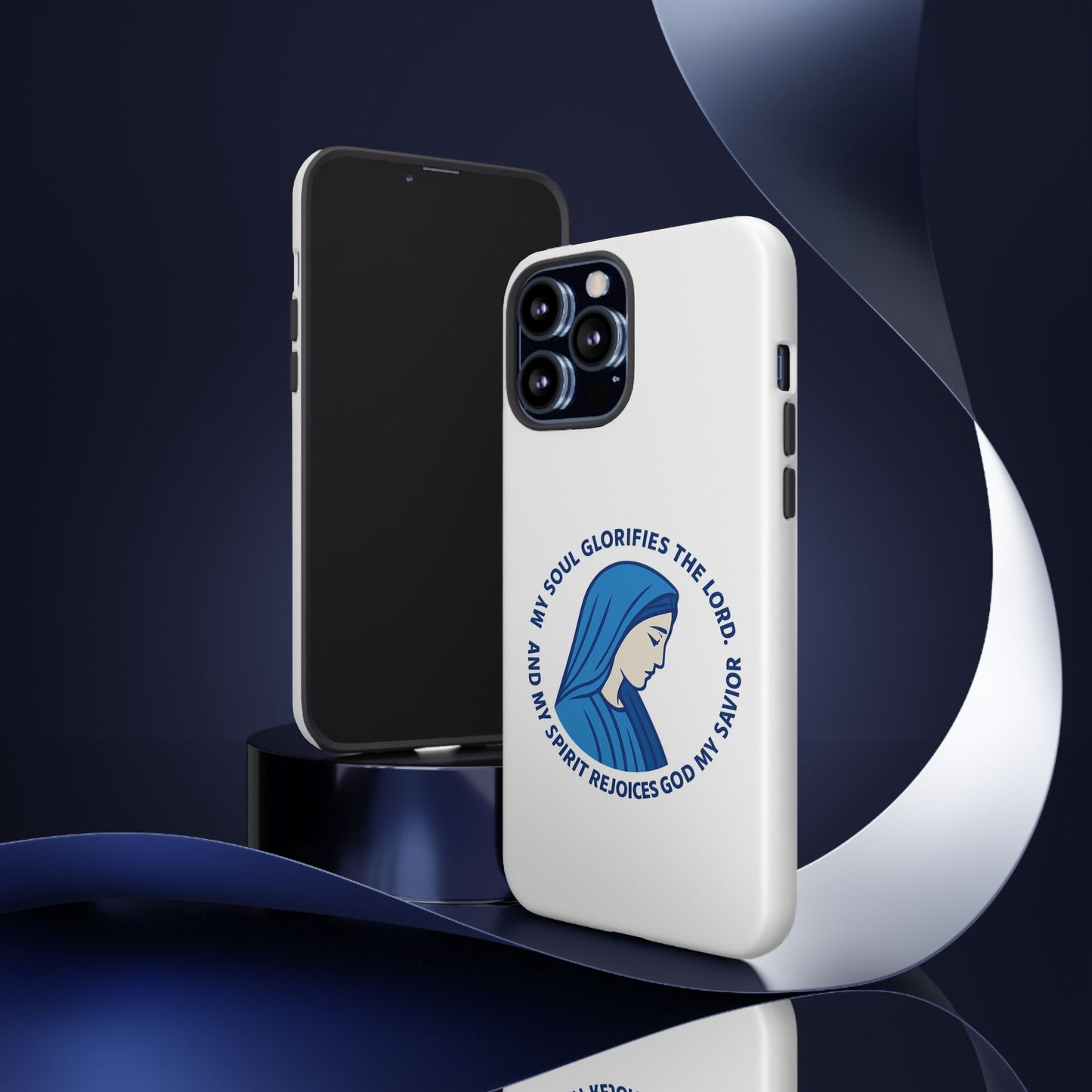 Virgin Mary Phone Case — “My Soul Glorifies the Lord” Christian iPhone Case
