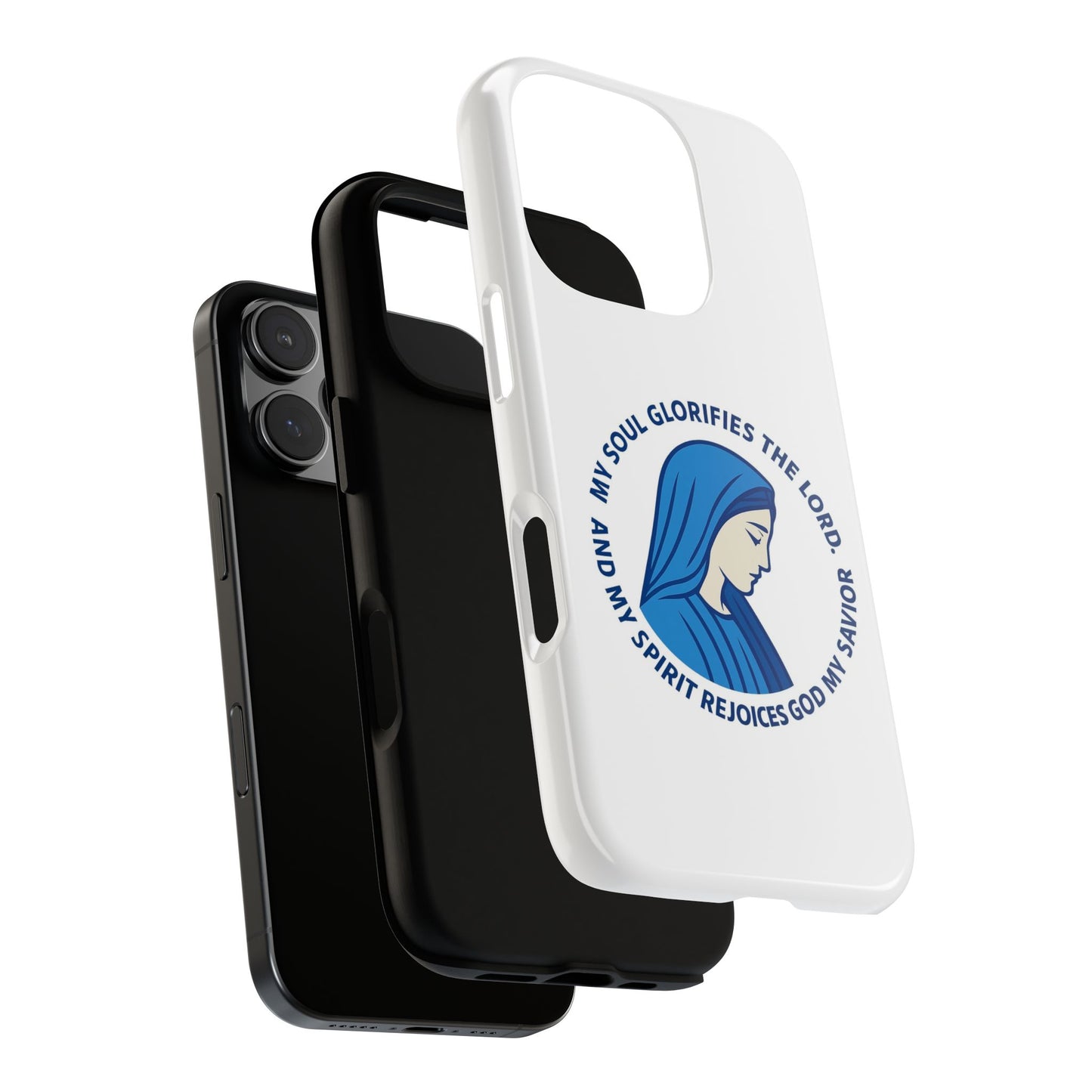 Virgin Mary Phone Case — “My Soul Glorifies the Lord” Christian iPhone Case