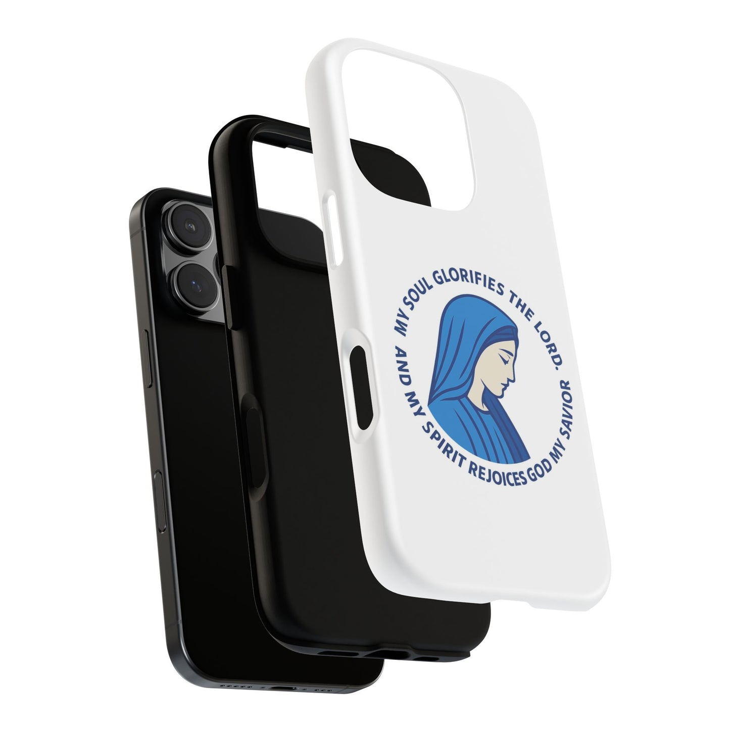 Virgin Mary Phone Case — “My Soul Glorifies the Lord” Christian iPhone Case