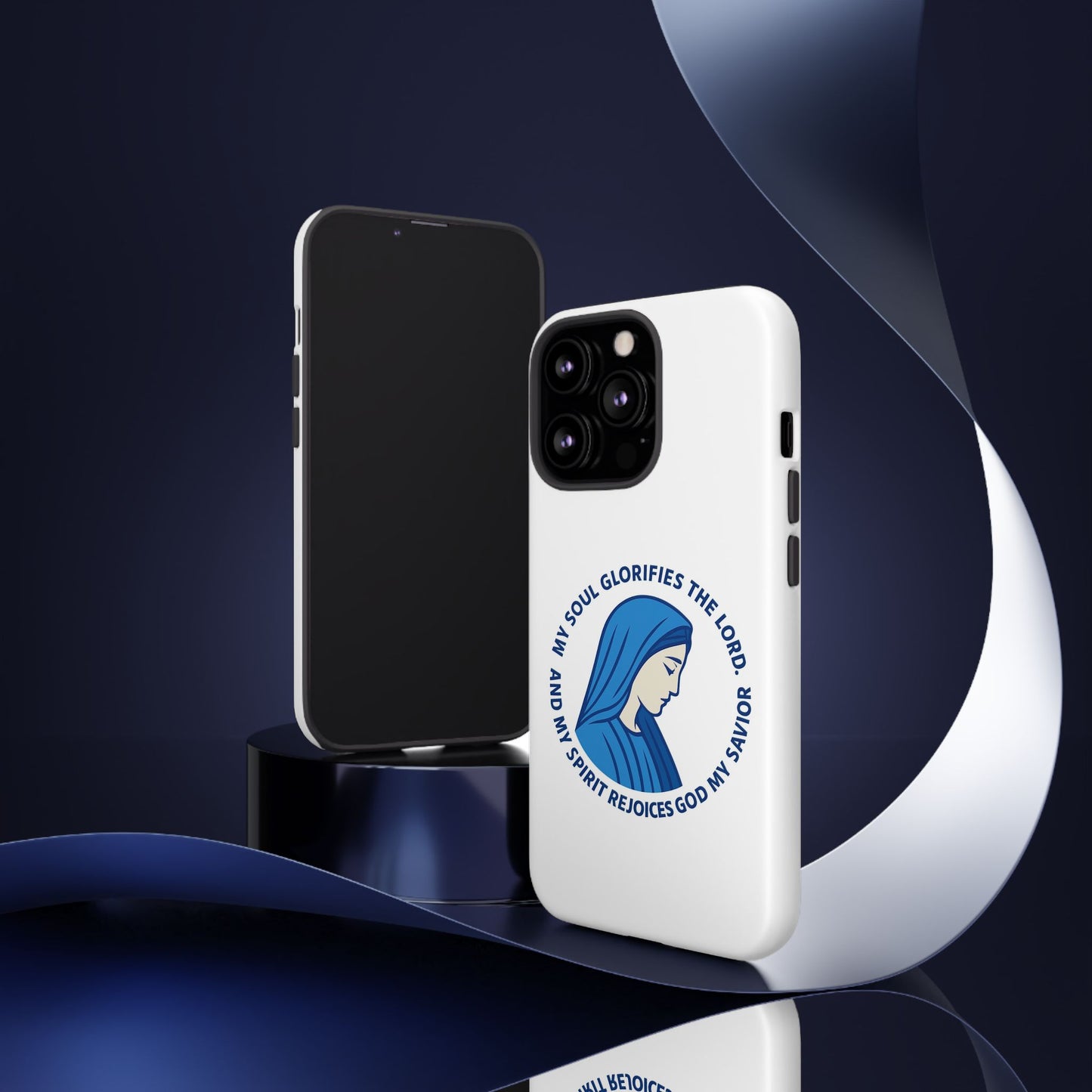 Virgin Mary Phone Case — “My Soul Glorifies the Lord” Christian iPhone Case
