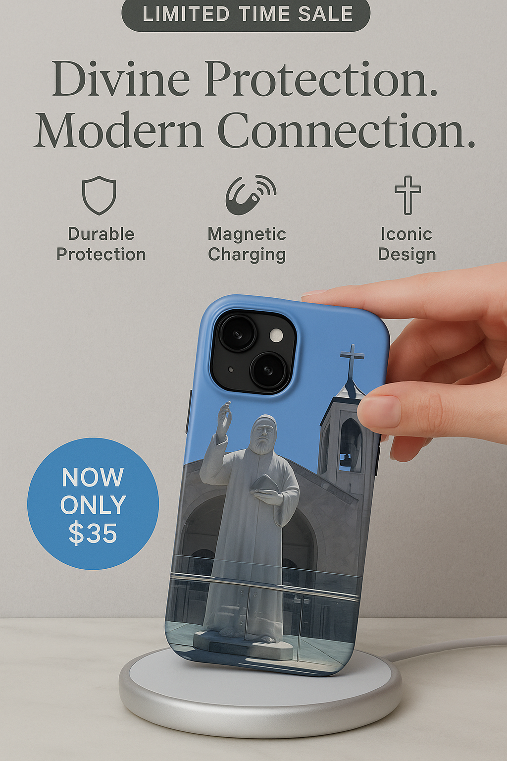 Saint Charbel Statue Case